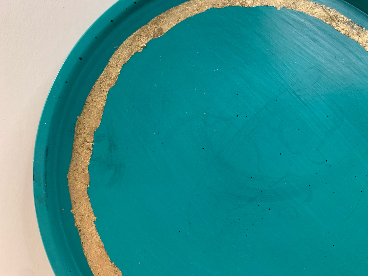 I'm fine | Golden round plate - defect
