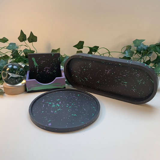 The Astronaut | Full set of tray, plate and coasters