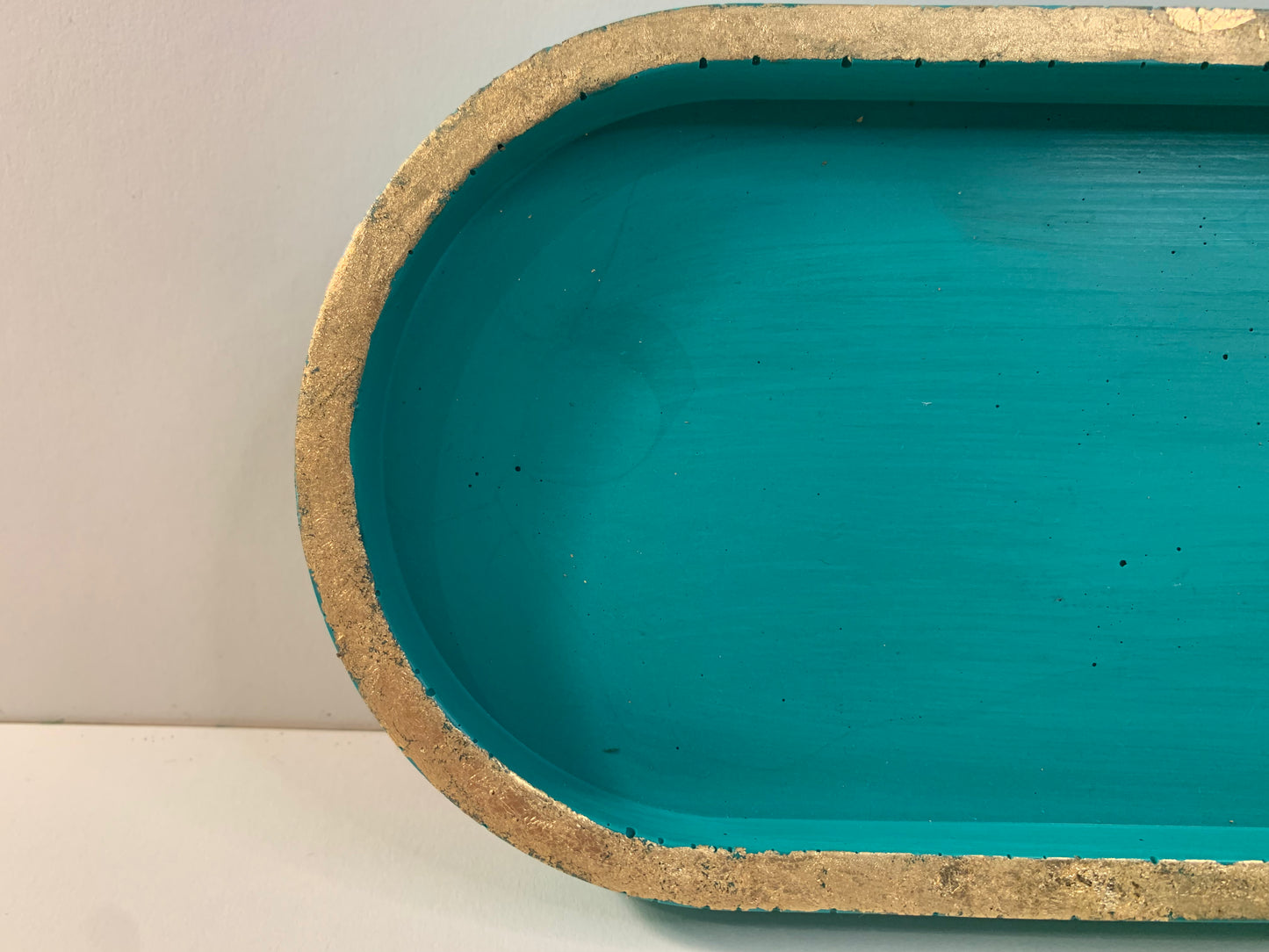 I'm fine | Golden large oval tray - defect