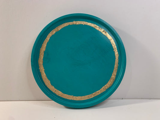I'm fine | Golden round plate - defect
